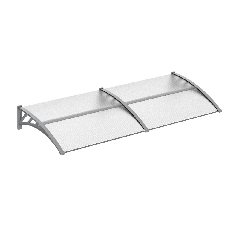 Outsunny Türvordach, Außendach aus Polycarbonat und robustem Aluminium 196x75cm, transparent