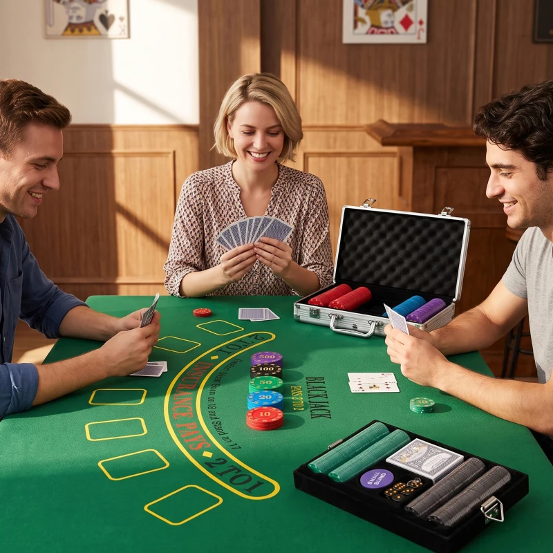 SPORTNOW Maleta de Poker 500 Fichas 5 Valores, 2 Baralhos, Tapete de Jogo, Botão Dealer, Blinds, Alu, 31x17x11,5cm, Prateado