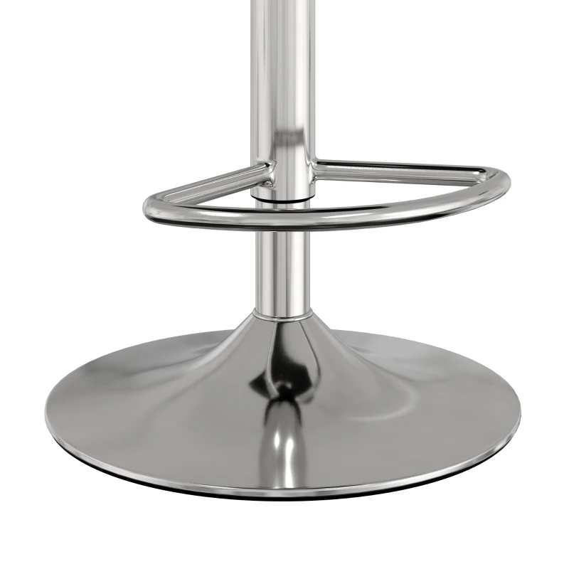 HOMCOM Conjunto de 2 banquetas de bar de design contemporâneo giratórias 360° altura ajustável com apoio para pés 39x39x67-87cm preto