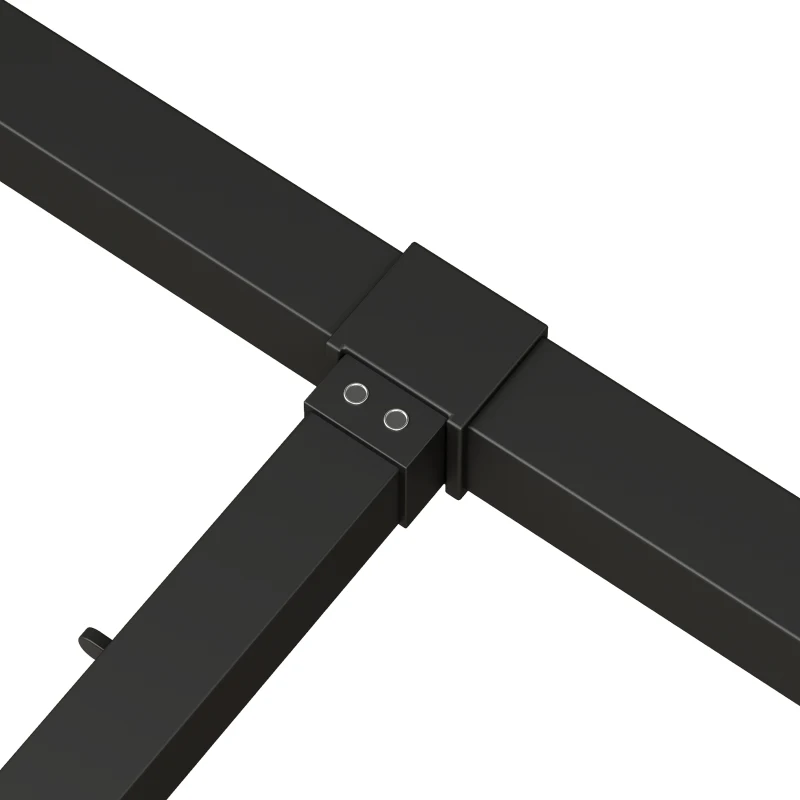 HOMCOM Carretilla Plegable 2 en 1 Extensible 220KG Plegado Plano Carro Plataforma Acero Mango Ajustable Ruedas 360° 112x41x92cm Negro