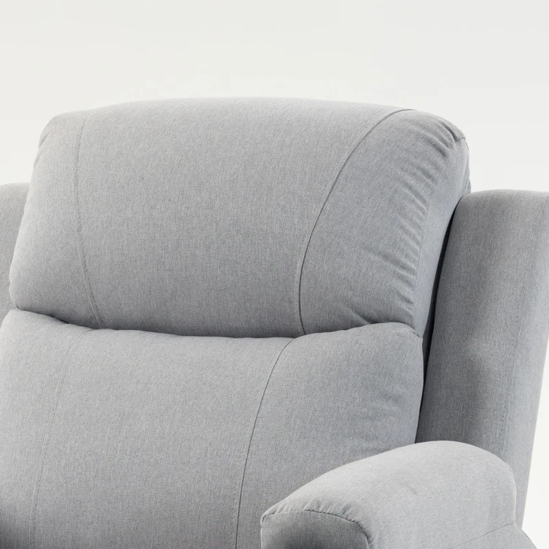 HOMCOM Sillón Elevador Eléctrico Masaje Vibración y Calor, Sillón Relax Eléctrico, Respaldo Reclinable, Puerto USB, Gris