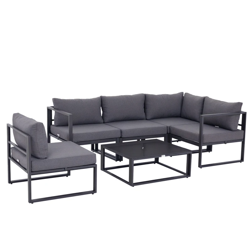 Outsunny 6-delig Tuinset tuinset meubelset