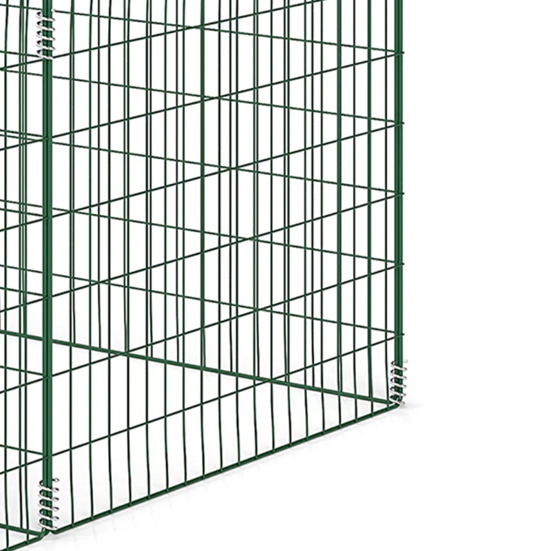 Outsunny Compostbak 1680 Liter, 270 x 90 x 70 cm, 3-delig, van Staal, Weerbestendig, Groen