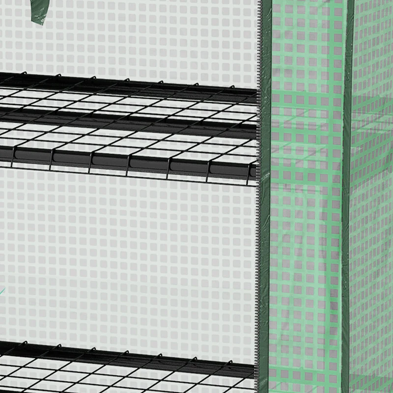 Outsunny Three-Tier Mini Greenhouse - Green