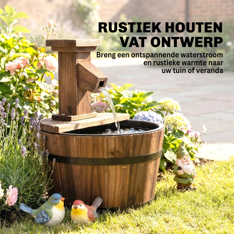Tuinfontein sierfontein fontein vatfontein waterval houten vat