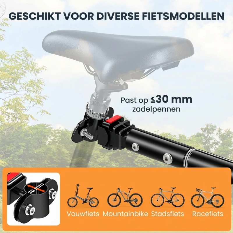 HOMCOM Aanhangwagen koppeling transportaanhanger fietskar bolderwagen zwart(m-4)
