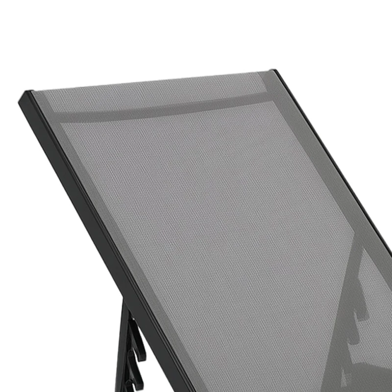 Outsunny Set of Two Reclining Sun Loungers - Grey