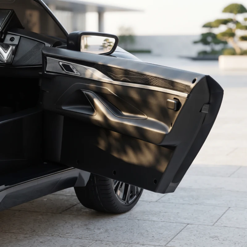 HOMCOM Carro Elétrico para Crianças BMW i4 12V com Controlo Remoto Música MP3 Ecrã Luzes e Cinto de Segurança 115x67x45 cm Preto