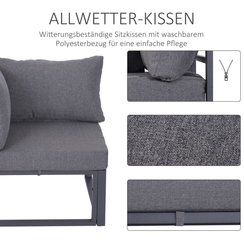 Outsunny 6-delig Tuinset tuinset meubelset