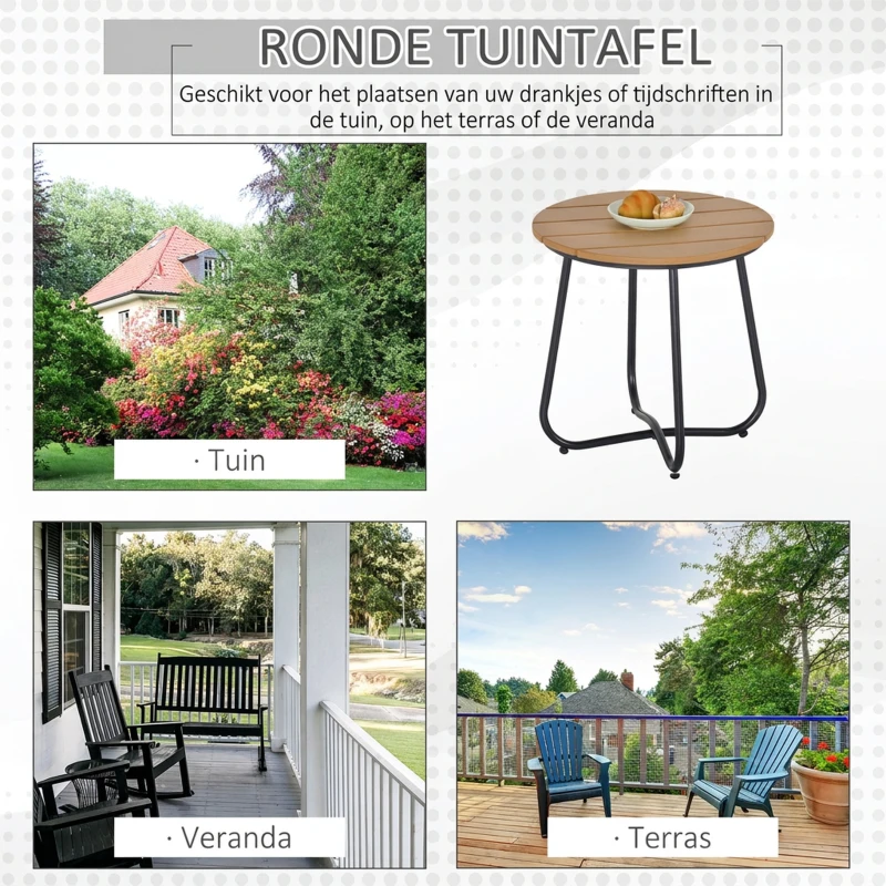 Outsunny tuintafel ronde tafel elegant