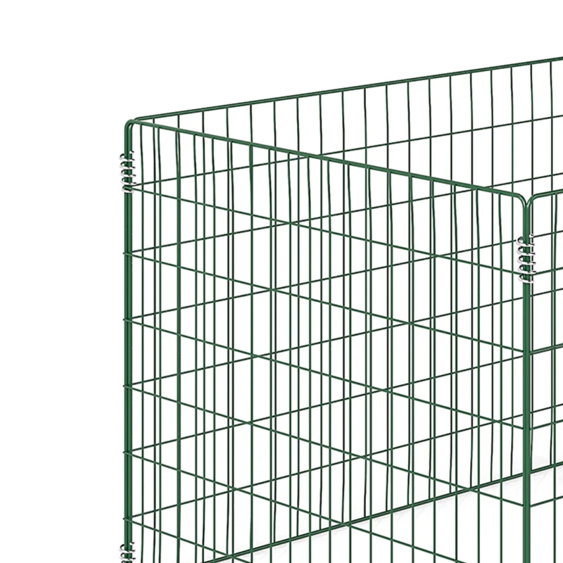 Outsunny Compostbak 1680 Liter, 270 x 90 x 70 cm, 3-delig, van Staal, Weerbestendig, Groen