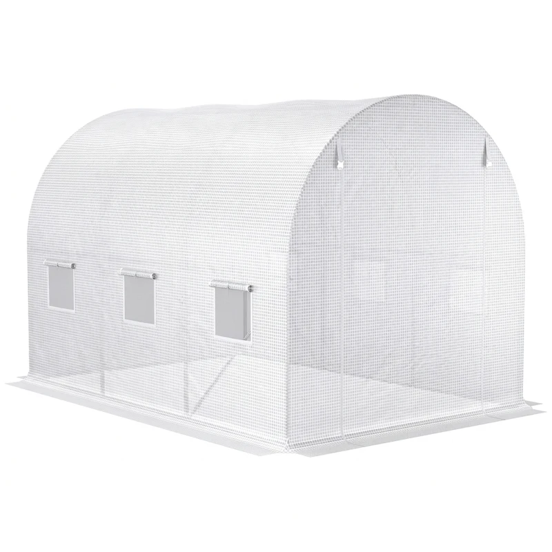 Outsunny Transparante vervangende kasafdekking, weerbestendig, 300 cm x 200 cm x 200 cm(m-7)