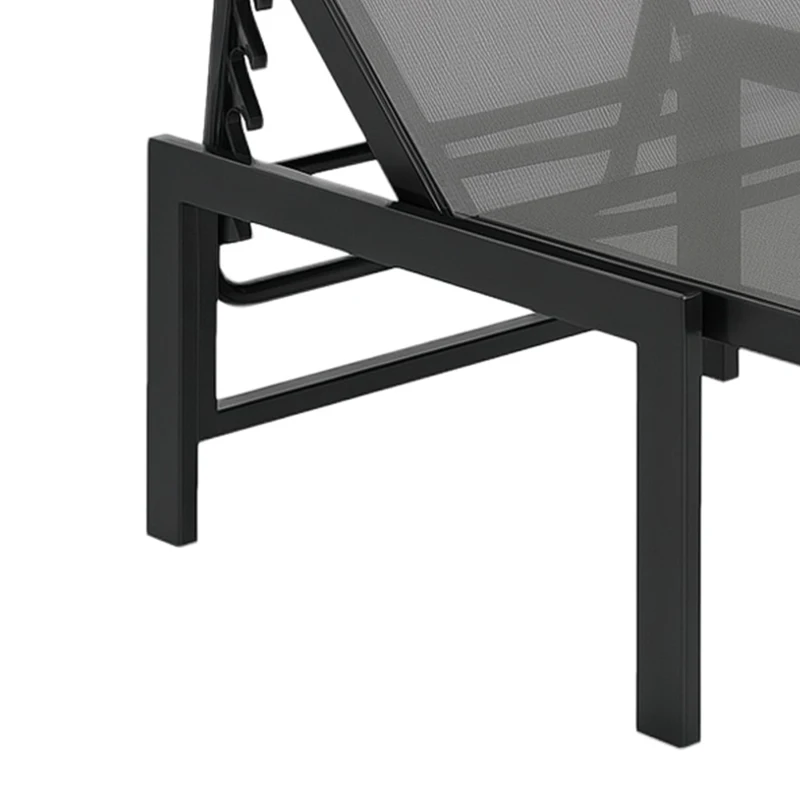 Outsunny Set of Two Reclining Sun Loungers - Grey