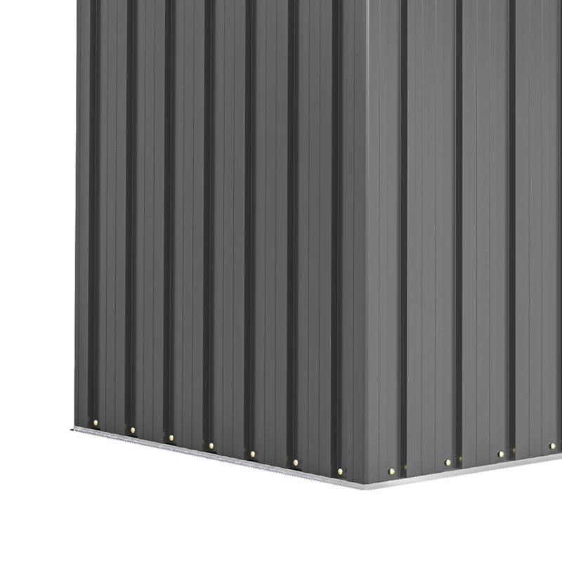 Outsunny 5 x 3ft Garden Storage Shed with Sliding Door and Sloped Roof Outdoor Equipment Tool, Light Grey