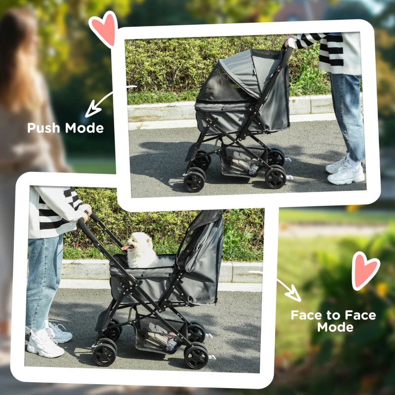 PawHut Hondenbuggy Oxford Stof 76.5cm x 52cm x 95cm