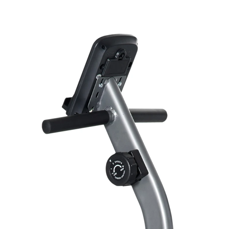 HOMCOM Fietstrainer met 8-Niveaus Weerstand 122-137 x 62 x 103cm Staal Grijs+Zwart+Zilver
