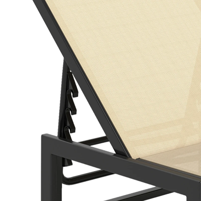 Outsunny Set of Two Reclining Sun Loungers - Khaki
