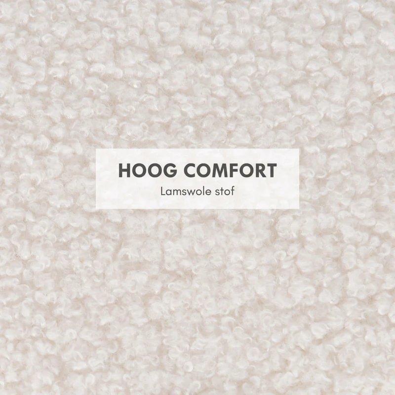 HOMCOM Teddyfleece Poef met Verborgen Opbergruimte, Omkeerbaar Deksel, 56 cm x 56 cm x 42 cm, Wit(m-6)