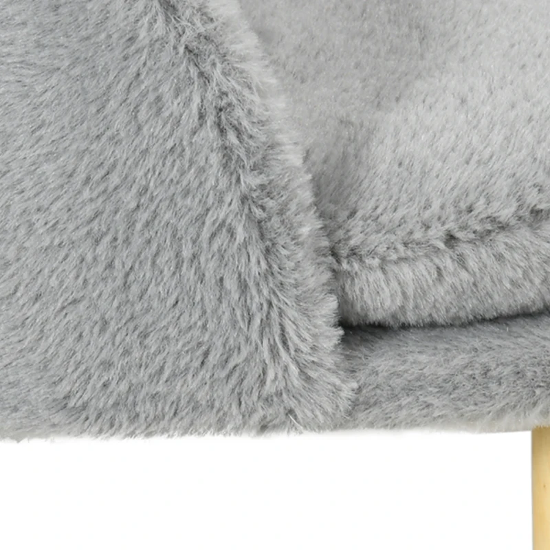 PawHut hondenbed, hondensofa met kussen, verhoogd huisdierbed, kattenbed, grijs