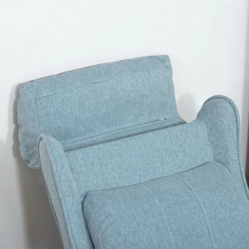 HOMCOM kinderbank kinderzitbank kinderfauteuil stoel ligbank verstelbaar met voetensteun voor 3-8 jaar jongens en meisjes blauw 58 x 53 x 70 cm(m-7)