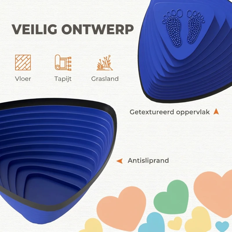 AIYAPLAY 9-delige Trittsteinen, antislip ontwerp, voor binnen & buiten, stapelbaar, Kleurrijk