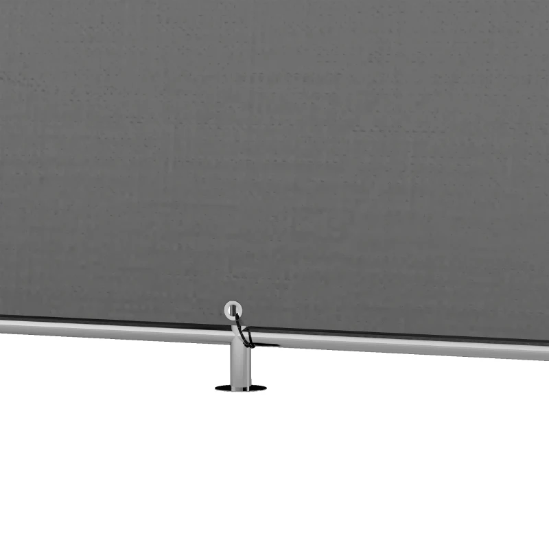 Outsunny Abri de jardin tente de stockage imperméable abri porte enroulable fermeture éclair, 200 x 238 x 183 cm, gris clair