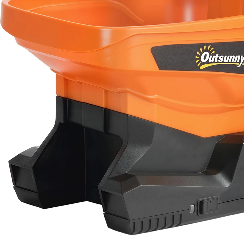 Outsunny Cordless Spreader, 3.3L Handheld Seed Spreader with Adjustable Scatter Width, Adjustable Flow, USB Charging Cable