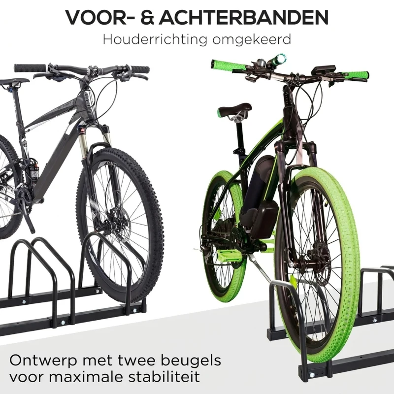 HOMCOM fietsenrek, standaard, fietsenrek, meerdere fietsen, tot 4 fietsen