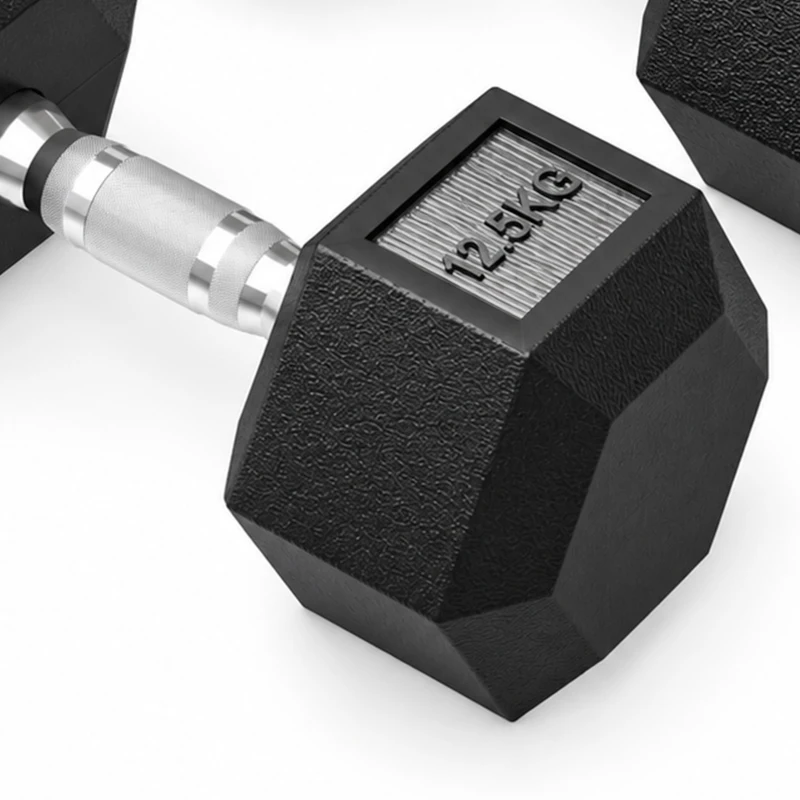 HOMCOM Ensemble d'Haltères Courtes Total 2 x 12,5 kg, Haltères Musculation Fitness pour Homme et Femme, Noir