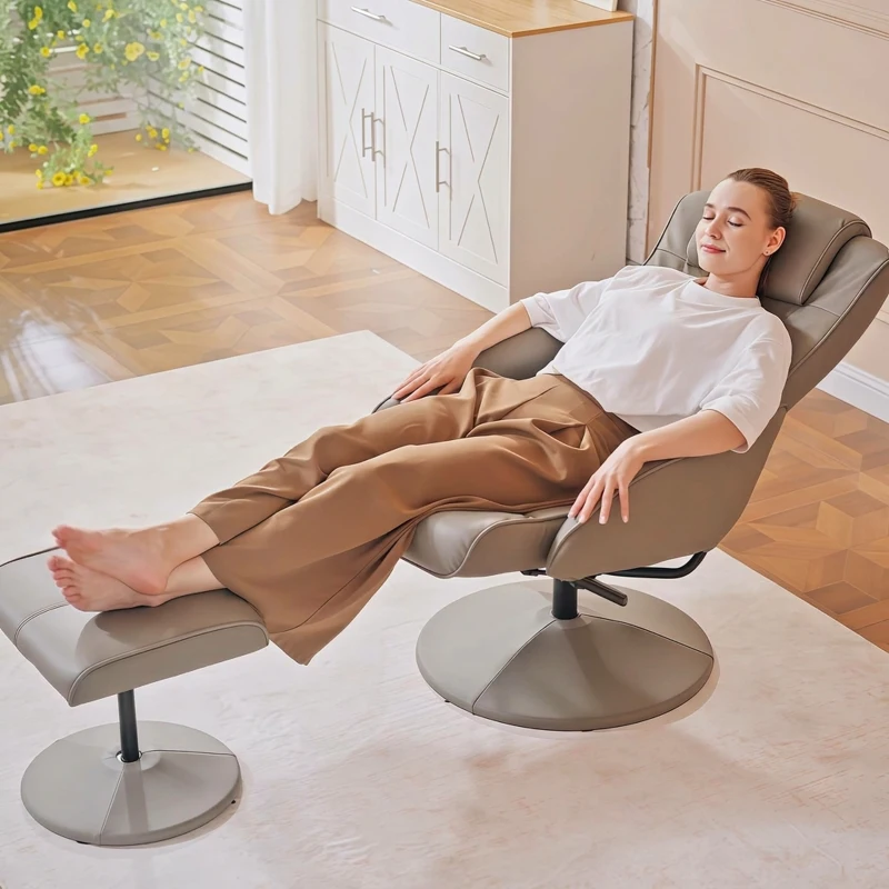 HOMCOM relaxstoel stoel tv-stoel met voetensteun stoel met armsteun 360° draaibaar gijs(m-7)