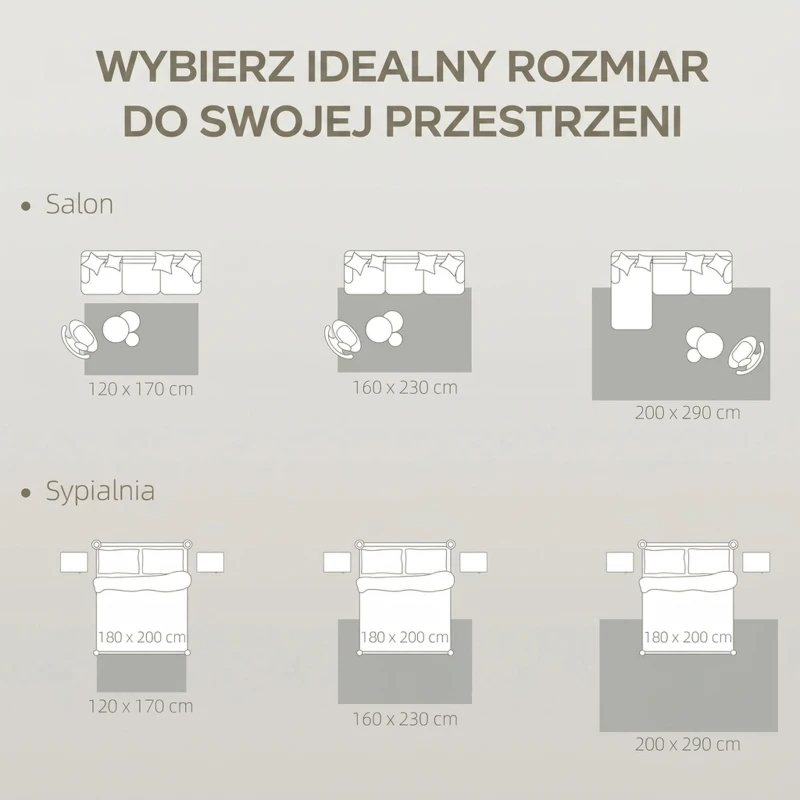 HOMCOM Dywan Pralny Antypoślizgowy Dywan do Salonu z Flanelowym Wykończeniem, 230 x 160 cm, Szary