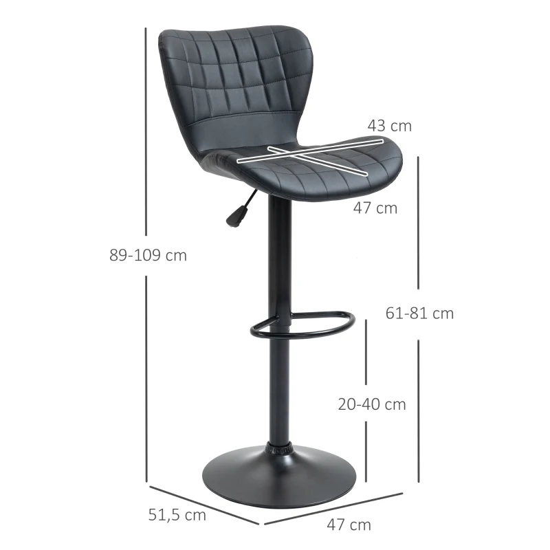 HOMCOM aanrechtkruk 47 cm x 56 cm x 89-109 cm