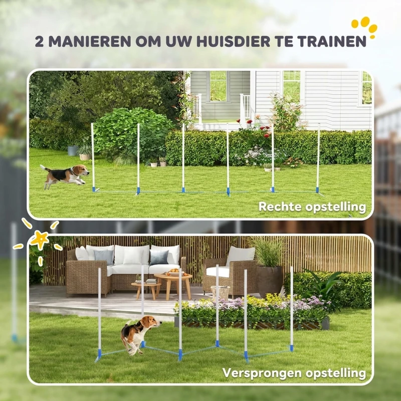 PawHut honden slalompalen