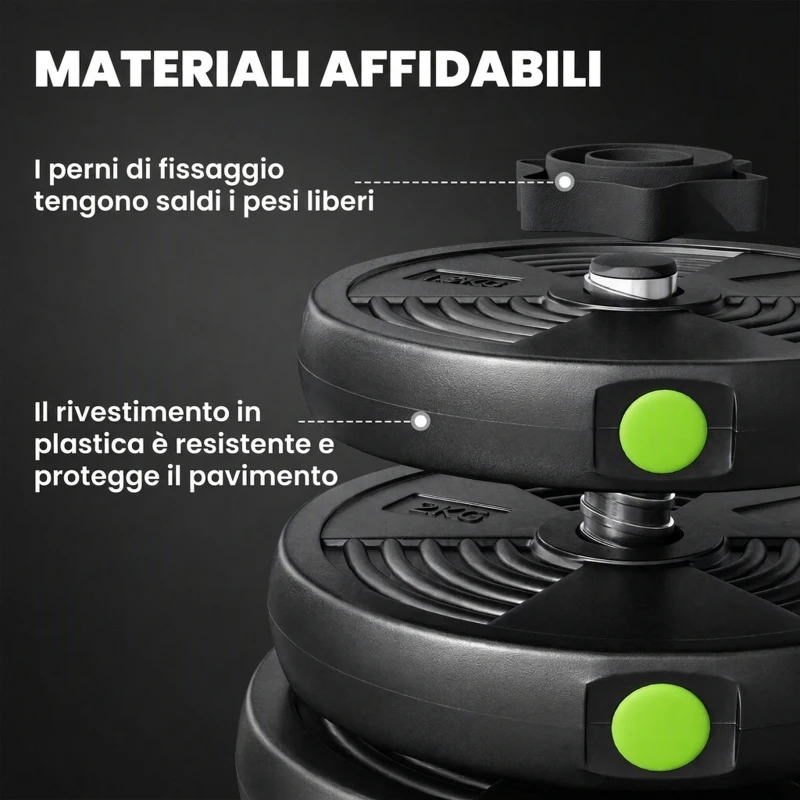 SPORTNOW Set 2 in 1 con 2 Manubri Convertibili in Bilanciere, Peso Totale 30 kg e Dischi Pesi Regolabili, Nero
