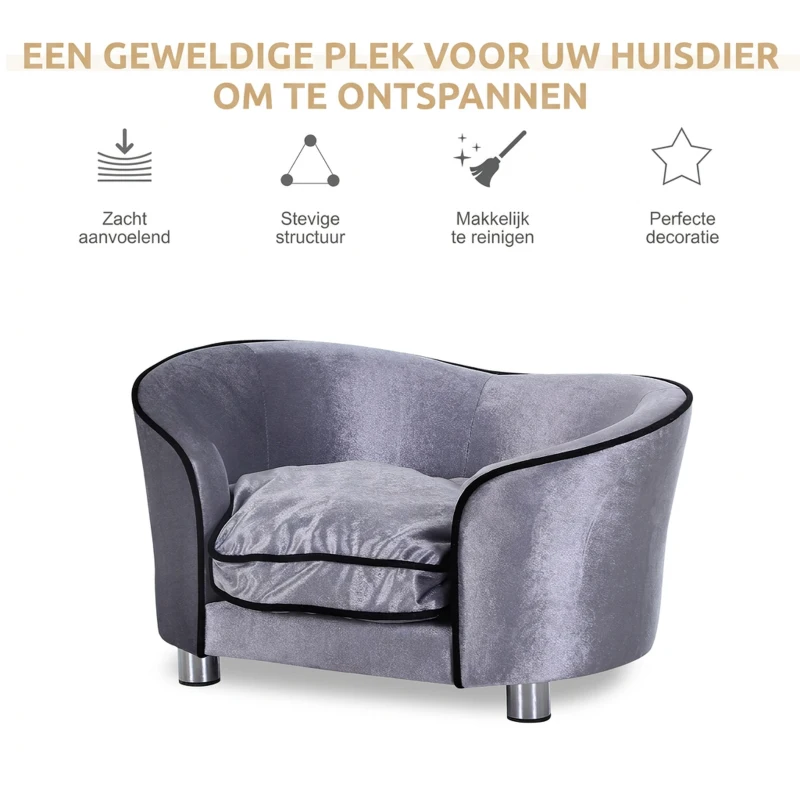 PawHut luxe hondenbank hondensofa kattenmand dier sofa hondenmand zetel hondenbed dierenmand