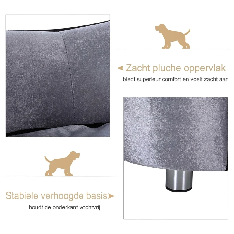 PawHut luxe hondenbank hondensofa kattenmand dier sofa hondenmand zetel hondenbed dierenmand
