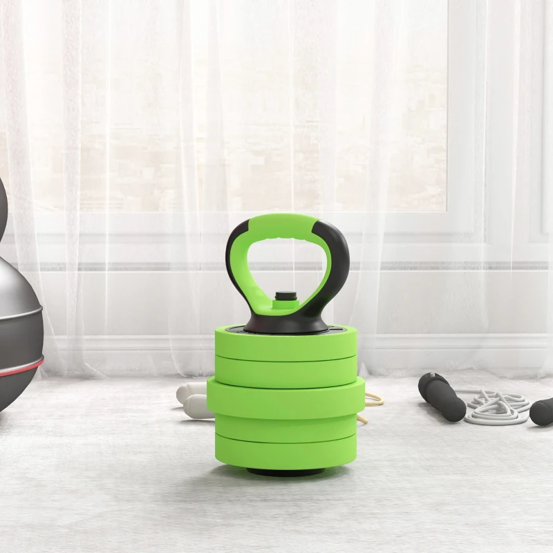 SPORTNOW Pesi da Palestra Set 4 in 1 da 40kg totali, utilizzabile come Kettlebell, Manubri e Bilancieri