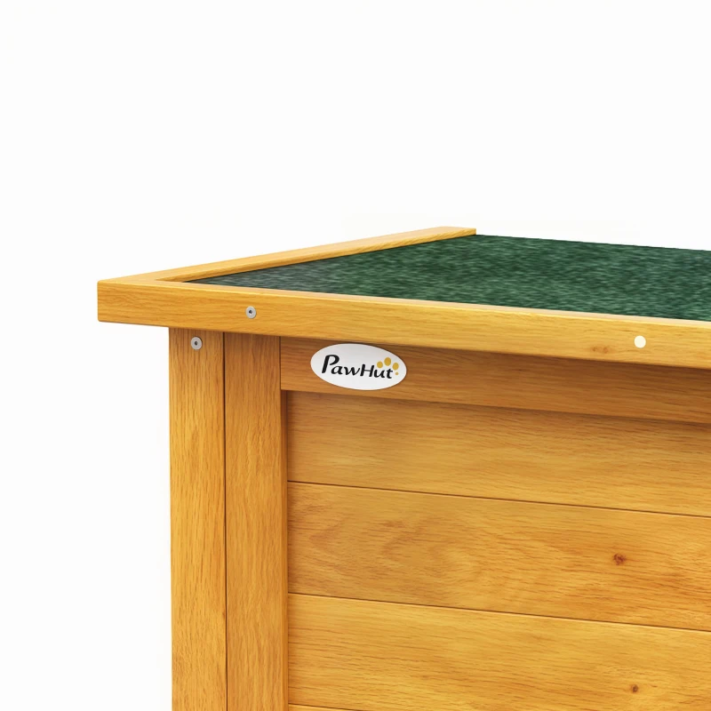 PawHut Casa de Exterior para Gatos em Madeira para 1-2 Gatos com Telhado Basculante e Espuma Isolante 85x50x68,5 cm Natural