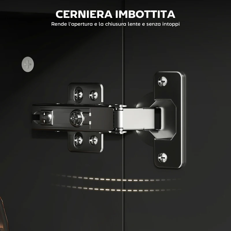 kleankin Armadietto Specchiera Bagno in Legno con Mensole Regolabili e Ripiano Aperto, 54x15.2x55.3 cm, Nero