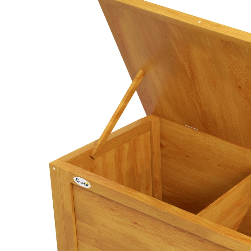PawHut Casa de Exterior para Gatos em Madeira para 1-2 Gatos com Telhado Basculante e Espuma Isolante 85x50x68,5 cm Natural