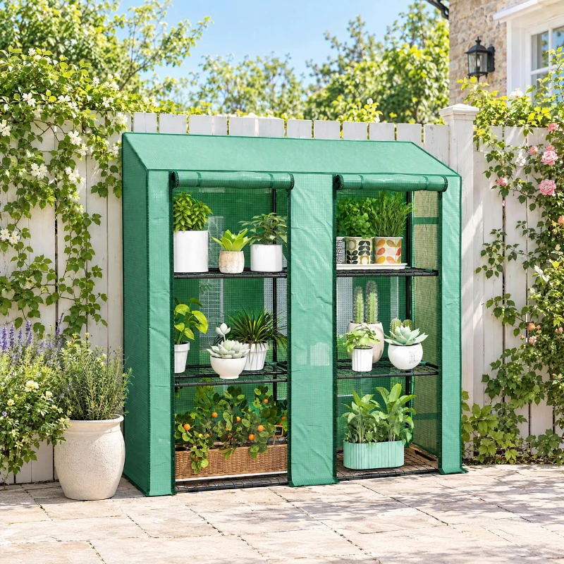 Outsunny 46 x 143cm Six-Shelf Greenhouse