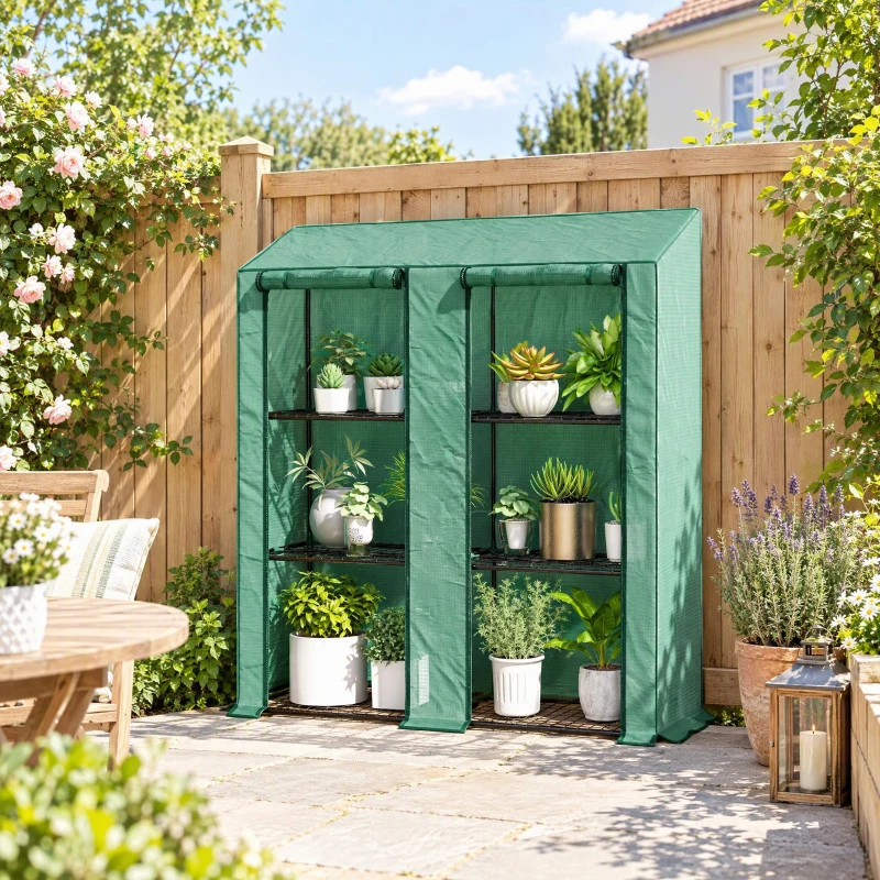 Outsunny 46 x 143cm Six-Shelf Greenhouse