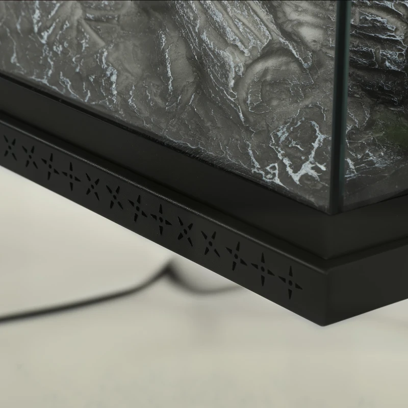 HOMCOM Lareira Elétrica Encastrável ou de Chão 750/1500W, 3 Lados, 12 Cores de Chama 3D, Termóstato, Comando à Distância, Preto