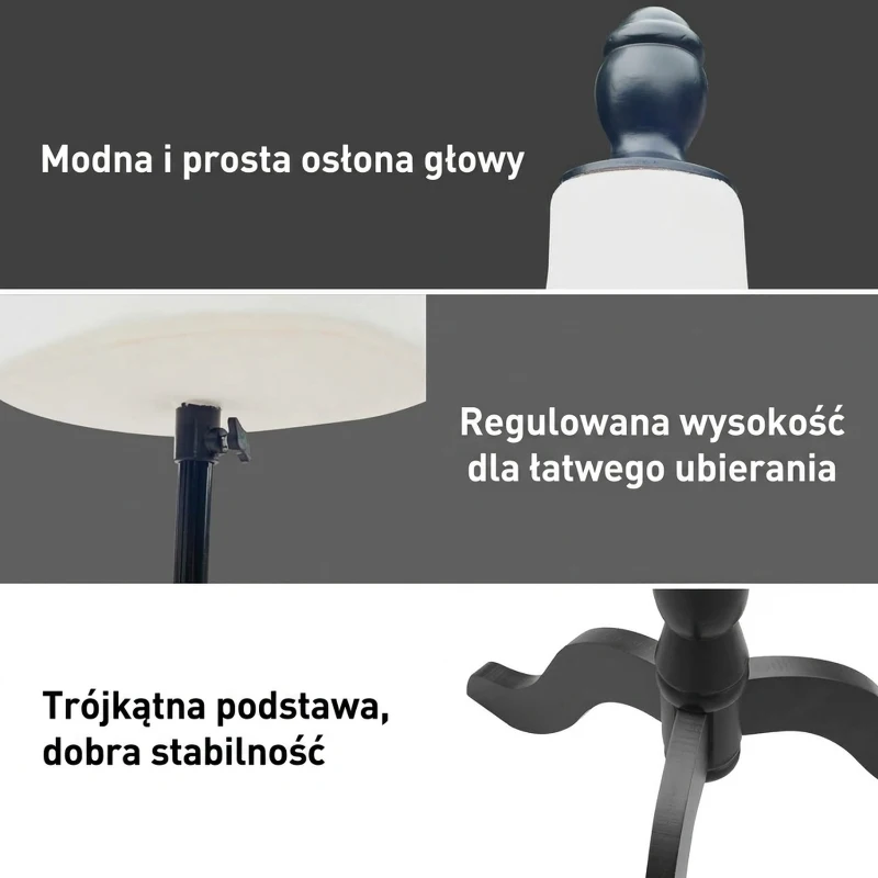 HOMCOM Tors Manekina, Manekin, Manekin Krawiecki, Pianka, Drewno, Metal, Biały