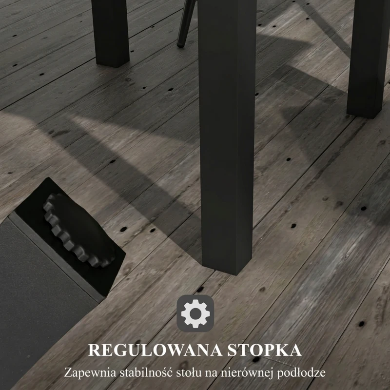 Outsunny Stół ogrodowy Stół zewnętrzny, odporny na warunki atmosferyczne, 162 x 80 x 75 cm, Żółty