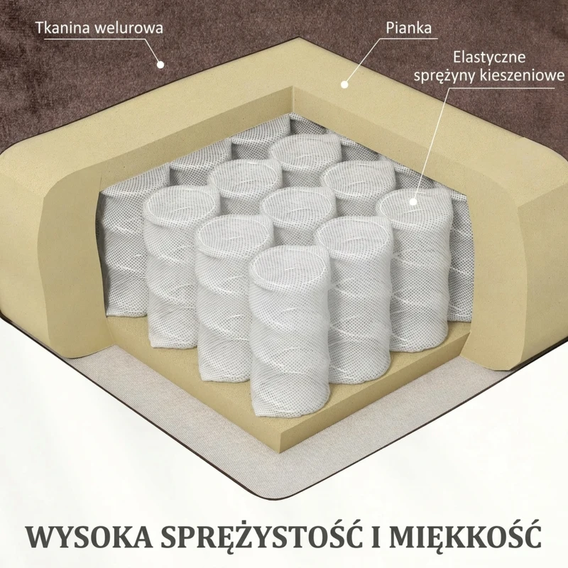 HOMCOM Fotel z funkcją pomocy przy wstawaniu, masażu i podgrzewania lędźwi, Fotel relaksacyjny z pilotami i bocznymi kieszeniami, Brązowy