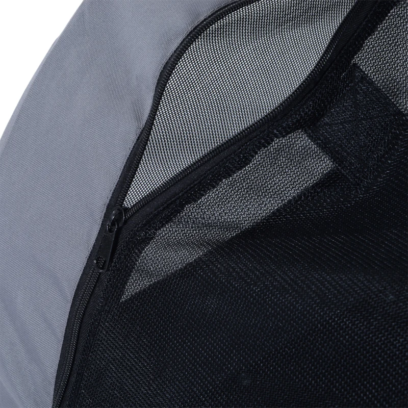 PawHut Rimorchio Bici per Cani Taglia Media con Finestre Laterali e Bandierina, 130x73x90 cm, Grigio e Nero