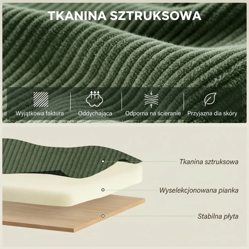 HOMCOM Fotel akcentowy, obrót 360°, nowoczesny fotel obrotowy z okrągłą podstawą, do salonu i sypialni, zielony