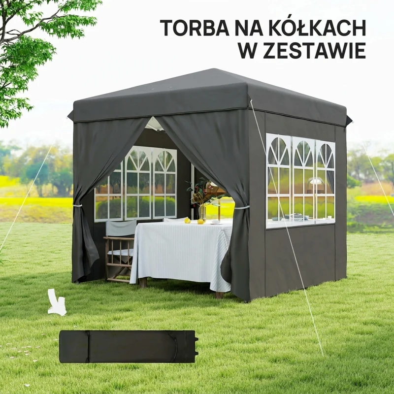 Pawilon 2,5x2,5m, wodoodporny, stabilny, zimowy, pop-up