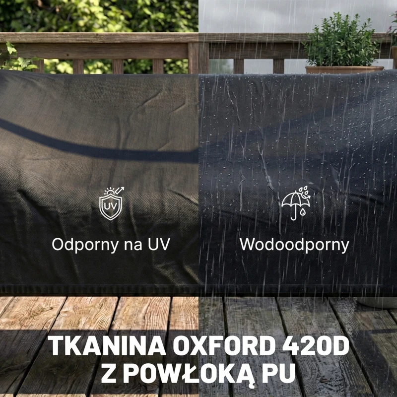 Outsunny Pokrowiec na 2-osobową huśtawkę ogrodową, wodoodporny, wiatroodporny, ochrona UV, materiał Oxford 420D